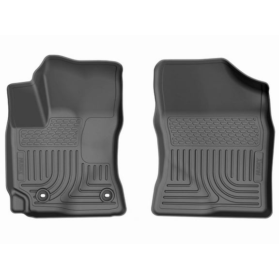 Husky Weatherbeater Floor Mats Fit 2014-2019 Toyota Corolla Sedan w/ Automatic Transmission Front Black 2 Pc