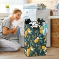 thumbnail image 5 of Yayeee Freestanding Laundry Hamper with Handle Collapsible Large Storage Basket for Clothes, Blue Lemons, 5 of 7