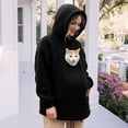 thumbnail image 2 of Hoodie with Cat Pouch | Pet Care Hoodie Long Sleeve Warm Fleece Fall Winter Pullover Sweatshirt with Dog Cat Pouch for Outdoor Walking, 2 of 9