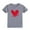 Gray, variant on WREESH Family Matching T-Shirts for Women Comfortable Crew Neck Short Sleeve Tops with Heart Prints for Family Outings Black