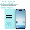 thumbnail image 6 of Phone Case for Motorola Moto Edge 50 Fusion, PU Leather Case with RFID Block Card Slots Stand Magnetic Flip Wallet Cover for Motorola Moto Edge 50 Fusion, Mint green, 6 of 7