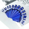 thumbnail image 3 of 50 Pieces Ear Stretching Kit Acrylic Tapers And Plugs + Silicone Tunnels Ear Gauges Expander Set Body Piercing Jewelry, 3 of 9