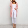 thumbnail image 3 of Vedolay Tops Women's Casual Long Sleeve Lapel Open Front Button Work Business Jackets with Pockets,Pink M, 3 of 5