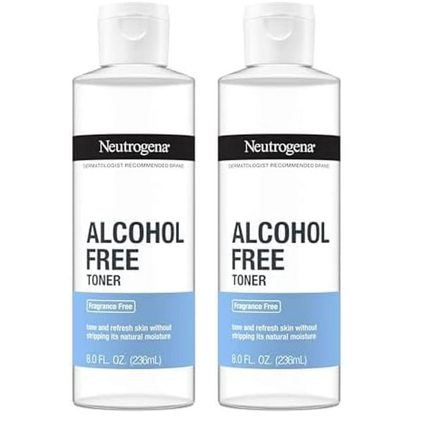 Tónico facial Neutrogena, suave para uso diario, sin alcohol, 240 ml (x2)