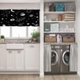 thumbnail image 5 of LALILO Kitchen Curtain Valance Universe With Black Rod Pocket Window Curtain 52"x 18" Set of 2, 5 of 5