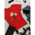 thumbnail image 3 of Butterflies And Daisies. T-Shirt Women -Image by Shutterstock, Female 5X-Large, 3 of 4