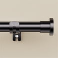 thumbnail image 5 of Curtain Rods 32-114 Inch, Small Curtain Rod Heavy Duty 1 Inch Adjustable Curtain Rod for Windows, Tension Rod Blinds Black Short Window Treatment Rods, Shower Curtain Rods Tension Easy Installation, 5 of 9
