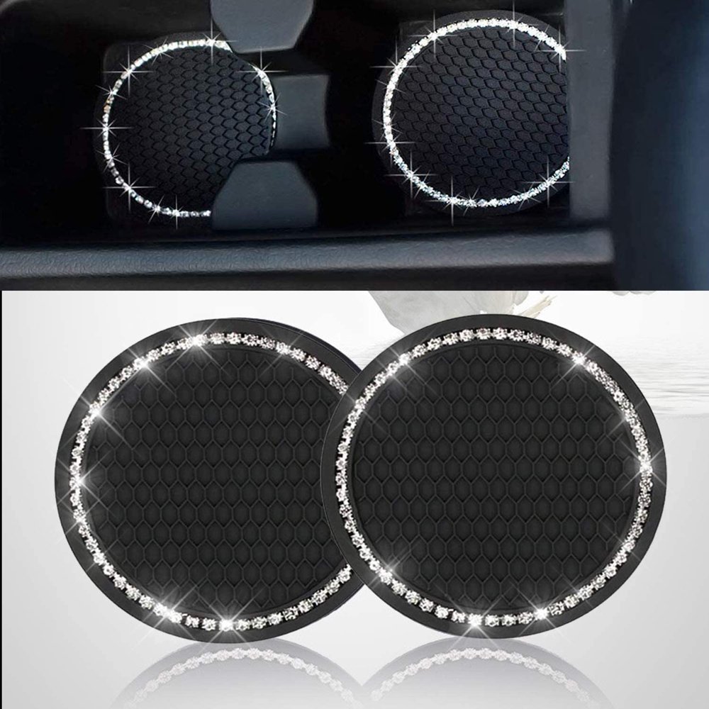TekDeals 2PCS Vehicle Bling Cup Holder Insert Coaster Car Anti Slip