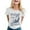 White, variant on LUOGENLI Female T-shirts for Womens Women's Casual Cat Print Crew Neck Short Sleeve T Shirt Top Womens T-shirts Graphic Tees Fishing Summer Clothes Dark Gray XXL