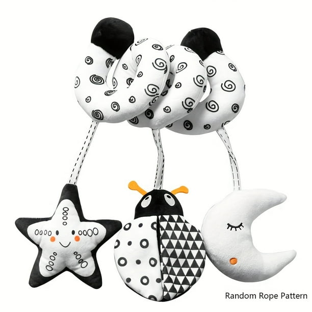 Baby Spiral Hanging Stroller And Car Seat Toys Black And White High