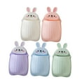 thumbnail image 6 of GOOHOCHY 5pcs Wall Mount Box Rabbit Shape Wall Pen Holder Plastic Storage Organizer Toothbrush Holder Remote Rack For Bathroom And Home Accessory, 6 of 7