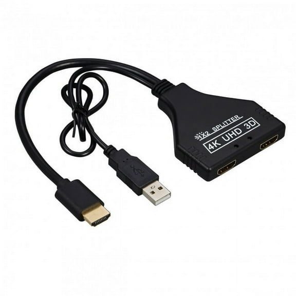 CY HDMI 1.3 to Dual Female Splitter Switch Extension Adapter Cable with Power for HDTV Laptop 1080P