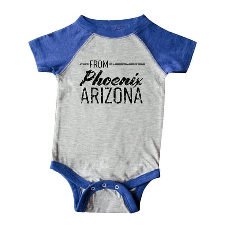 

Inktastic From Phoenix Arizona in Black Distressed Text Gift Baby Boy or Baby Girl Bodysuit