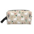 thumbnail image 2 of Uemuo Cute Alpaca Pattern Portable Toiletry Bags with Handle, Waterproof travel Make up Bags for Women, Large Capacity Travel Cosmetic Bags, 2 of 9