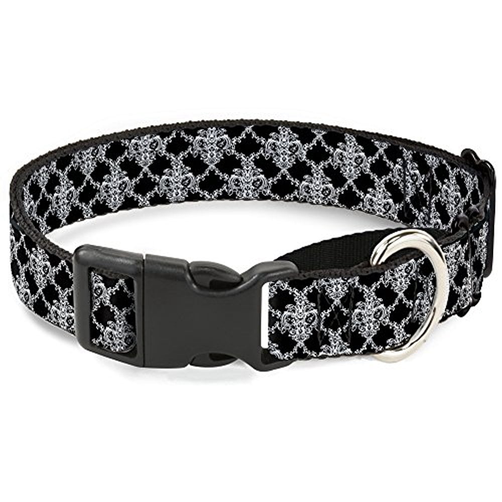buckle-down boudoir wallpaper black white martingale dog collar