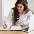 thumbnail image 3 of Retractable Ballpoint Pen,0.5mm Black Gel Ink Pens,Medium Point Smooth Writing Quick Drying Rollerball Pen,Plastic Click Pens for Office ,Home,Journaling,Note Taking,Business Meeting,(Red,5.87 in), 3 of 6