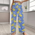 thumbnail image 2 of Bunch of Rubber Ducks Pajamas Leisure Trousers Soft Warm Sleepwear Bottoms Loose Retro Nightwear, 2 of 6