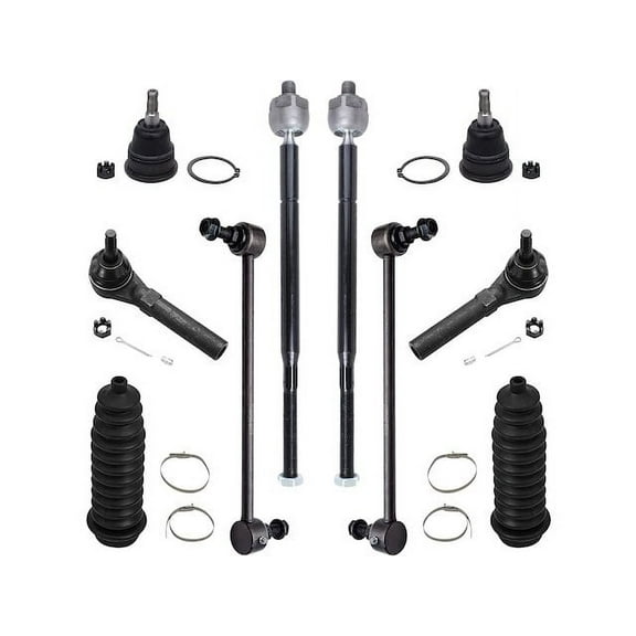 Front Ball Joint Sway Bar Link Tie Rod End Kit - Compatible with 2008 - 2018 Dodge Grand Caravan 2009 2010 2011 2012 2013 2014 2015 2016 2017