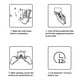 thumbnail image 5 of Estantería de pared de hierro negro, estante de pared sin perforación para almacenamiento de tazas, armario de almacenamiento de artículos varios, estantes de almacenamiento de pared para baño, estant, 5 of 6