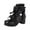 Black, variant on Kawaii Ankle Boots for Women Goth Lolita Platform Booties Lace up Cute Dress Shoes