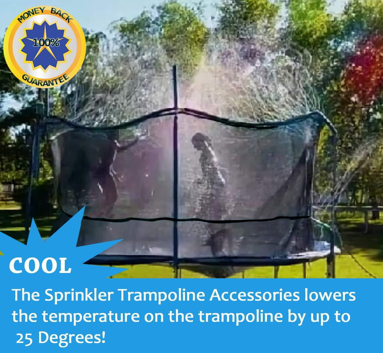Runpo Trampoline Sprinkler Water Play 39 Feet Misting Outdoor Cooling System Kit 