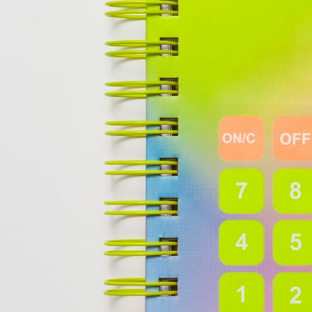 Pen + Gear Twin Wire Bound Hardcover Journal, Solar Calculator, Multi Color, 5 x 7, 192 Lined Pages