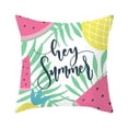 thumbnail image 2 of wileqep - Cojines decorativos con diseño de "Hola Verano", sandía, piña y peluche corto para coche, sofá, ventana, 22,5 cm, 12,7 cm, 2 of 4