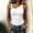#046-White, variant on TaTaai Women Camisole Slim Fit One Shoulder Sleeveless Ribbed Solid Color Layering Tank Soft Breathable Summer Essential Top Gift