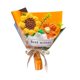 thumbnail image 1 of Ramo de flores de punto R, flores de ganchillo, decoración, adorno tejido a mano, acabado Naranja, 1 of 9