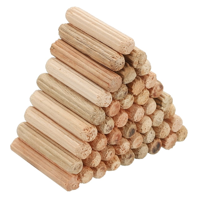 Uxcell 3/16"x31/32" Clavos de Madera, Paquete de 200 Piezas, Clavo de Madera Estriado con Ranura Recta para Proyectos de Muebles y Manualidades