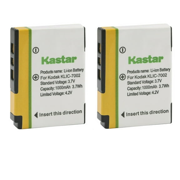 Kastar K7002 Battery 2-Pack Replacement for Kodak KLIC-7002 K7002 Battery, Kodak EasyShare V530, EasyShare V603, EasyShare V530 Zoom, EasyShare V603 Zoom Camera