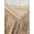 thumbnail image 4 of Women's Gold Sequin Camisole Tank Top, V-Neck, Sexy for Outerwear or Layering, Sparkly Top for Clubbing or Dates, 4 of 4