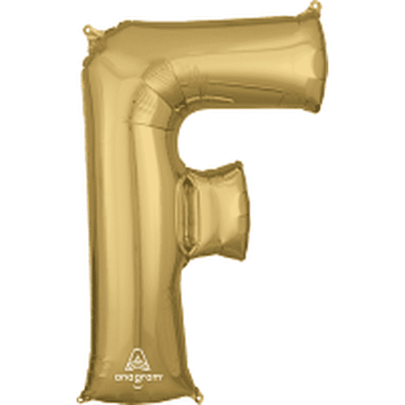 LRG SHP LETTER F - WHITE GOLD