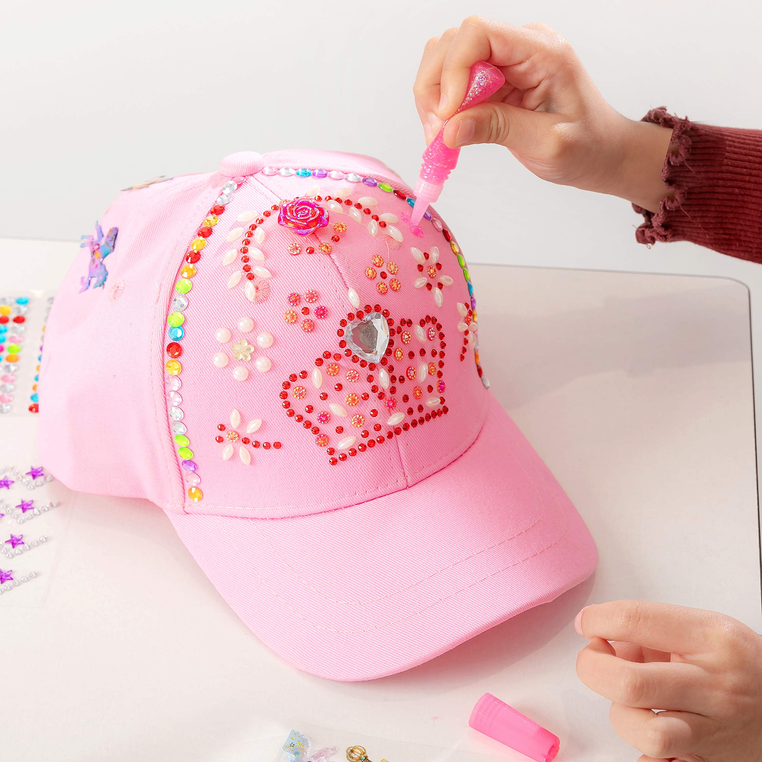 Joyfy Pink Baseball Art on Cap Set, Gem & Glitter Craft photo 7