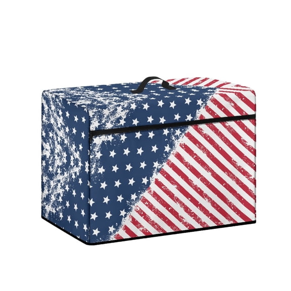 HELLHERO American Flag Design Sewing Machine Protector 17.7x8.6x12.5 Inch Protective Sleeve Waterproof Cover Home and Shop Sewing Equipment Protection