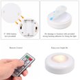 thumbnail image 3 of LED Under Cabinet Lamp Puck Light 6 Pack with Remote Control Brightness Adjustable Dimmable Timing for Cloakroom Cupboard Wardrobe Kitchen, 3 of 9