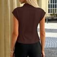 thumbnail image 4 of Women Cap Sleeve Blouses Spring Dressy V-Neck Work Shirts Summer Business Casual Outfits, 4 of 7