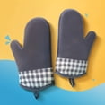thumbnail image 4 of Silicone Oven Mitts Heat-Resistant for Oven Baking, Grey, 4 of 4