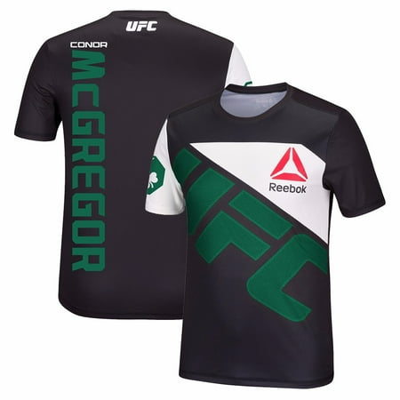 UFC Reebok Conor McGregor Black Fight Kit Walkout Jersey For Men