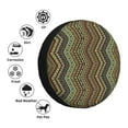 thumbnail image 6 of DouZhe Waterproof Spare Tire Cover, Retro Ethnic Style Stripes Prints Adjustable Wheel Covers Fit for Jeep Trailer RV SUV Car, 16 inch, 6 of 7