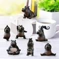 thumbnail image 6 of Clumsy Yoga Hippo Resin Figurine,Adorable Yogi,Funny Hippo Statue,3D Printed Resin Hippopotamus Figurine, Meditation Sculpture Desktop Decor For Home & Office, 6 of 8