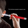thumbnail image 4 of Ear Cleaner Ear Candles with LED Light Ear Wax Cleaner Kit Stainless Steel Ear Care (Red), 4 of 5