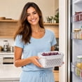 thumbnail image 7 of Refrigerator Draining Fresh Keeping Container Freezer Safe Food Storage Box Double Layer Drain Tray for Kitchen Vegetable Fruit Meat Organization, 7 of 7
