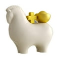 thumbnail image 1 of Figura de caballo de la riqueza, estatua de caballo de la riqueza hecha a mano para negocios, hogar, escritorio, Blanco, 1 of 8