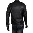 thumbnail image 5 of Spring Men's Long Sleeves Cable-stayed Zipper Leather Solid Color PU Coat, 5 of 5