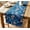 Blue, variant on Vargottam Cotton Twill Table Runner 14 Wide, Ikat Design, Dining Table Runner for Farmhouse & Modern Decor Machine Washable Multiple Sizes (60" to 120")