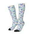 thumbnail image 2 of Fotbe Colorful Butterfly print Women's Men's Novelty Crew Socks Cotton Socks Knee High Socks for Walking,Running,Nurses,Pregnancy, 2 of 9