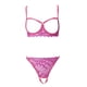 thumbnail image 5 of Gibobby Conjunto Lencería Tanga Y Bralette Steel Sexy Fashion Garter Nueva ropa de dormir Anillo Pijamas Ropa interior de encaje Lencería Íntimos(Rosa caliente, XL), 5 of 5