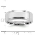 thumbnail image 4 of White Sterling Silver Ring Band Wedding Beveled Standard, 4 of 4