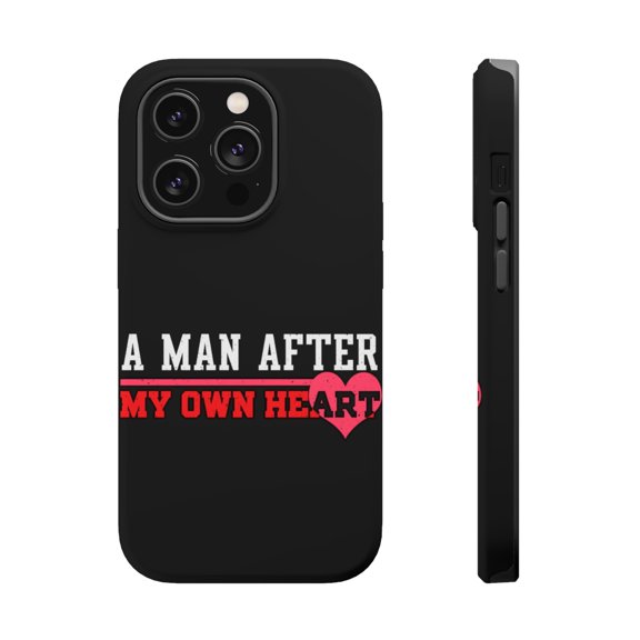 DistinctInk Tough Case for Apple iPhone 15 PRO (6.1" Screen), Compatible with MagSafe Charging - A Man After My Own Heart